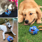 Interactive Dog Toys Bouncing Giggle Shaking Ball Dog Plush Toy Electronic Vibrating Automatic Moving Sounds Monster