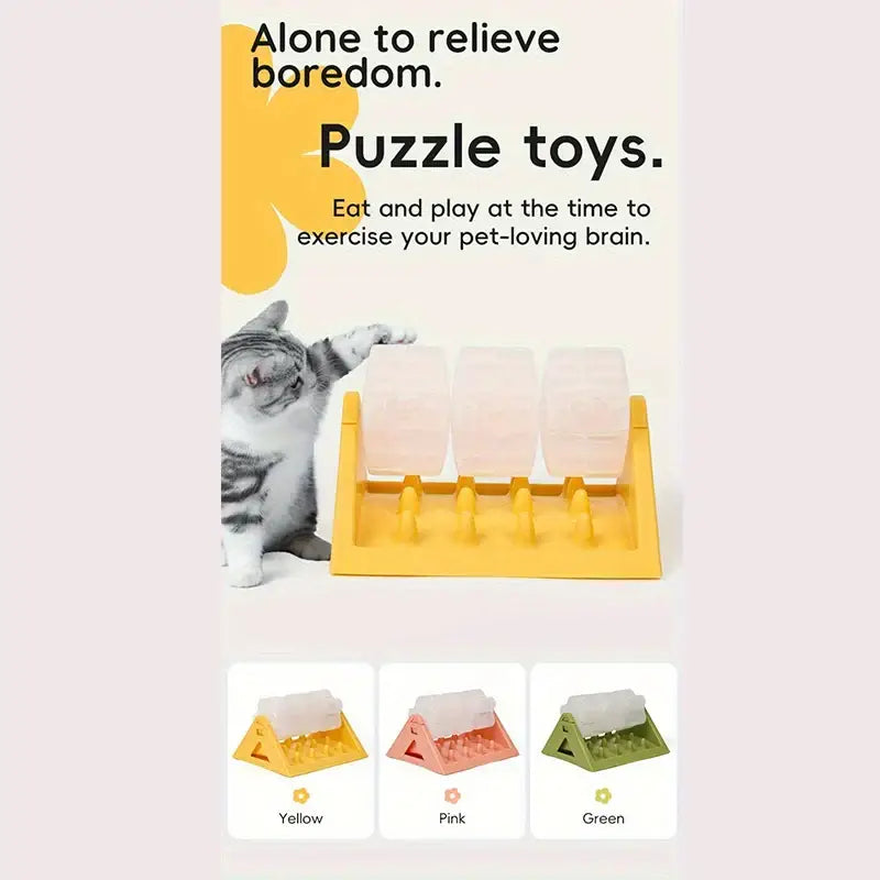 Interactive Dog Toys Food Dispenser Toy Puzzle Feeder With Leak-proof Design Slow-feeding Design Durable PP Material