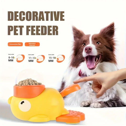 Interactive Pet Feeder Toy Foot Press Treat Dispenser Slow Feeder for Dogs Cats Stimulating Puzzle Training Toy - Pet