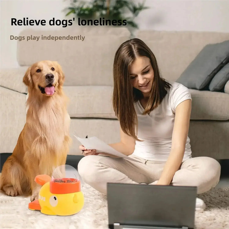 Interactive Pet Feeder Toy Foot Press Treat Dispenser Slow Feeder for Dogs Cats Stimulating Puzzle Training Toy - Pet