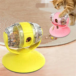 Interactive Rotating Cat Feeder Toys Slow Feeding Puzzle Toy for Indoor Cats Small/Medium Cat Having Fun Cute Food