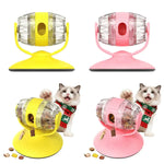 Interactive Rotating Cat Feeder Toys Slow Feeding Puzzle Toy for Indoor Cats Small/Medium Cat Having Fun Cute Food