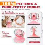 Interactive Rotating Cat Feeder Toys Slow Feeding Puzzle Toy for Indoor Cats Small/Medium Cat Having Fun Cute Food