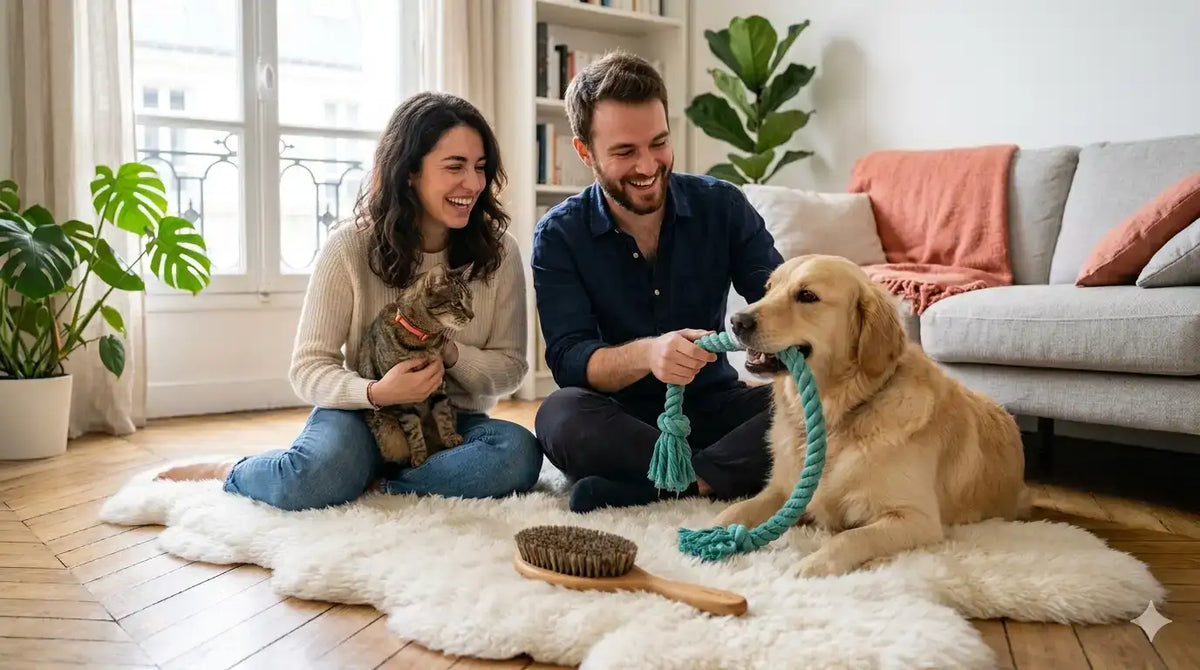 Jouet pour chien en corde tressée turquoise
