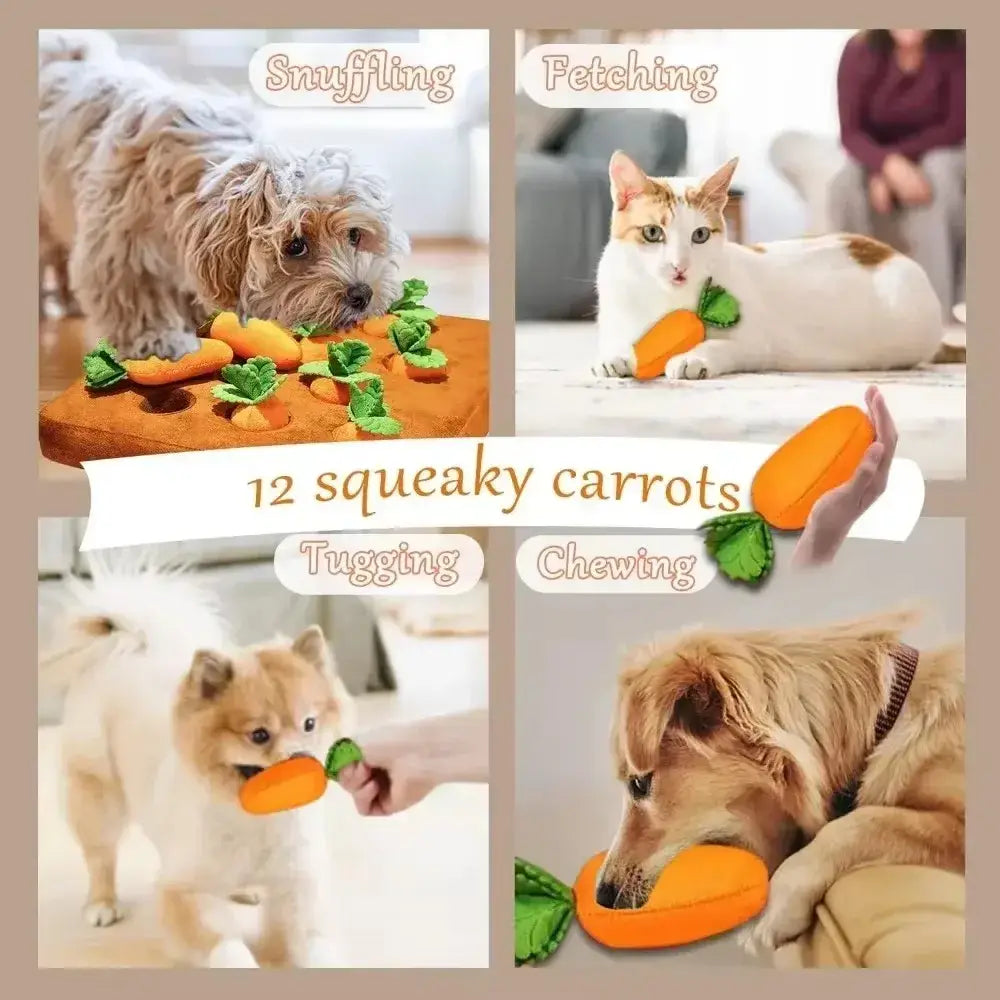 Jouet à mâcher pour chien en forme de carotte