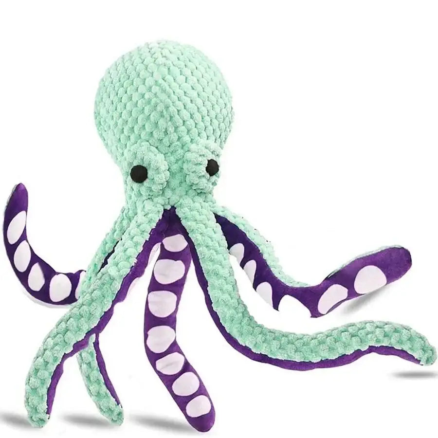 Jouet chien peluche pieuvre - green
