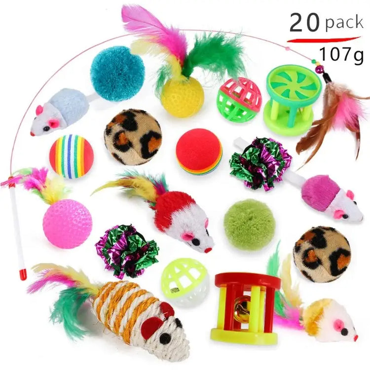 Jouet interactif amusant pour l’entraînement des chatons - 20PCS