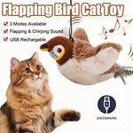 Jouet interactif pour chat en forme d’oiseau simulé