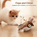 Jouet interactif pour chat en forme d’oiseau simulé