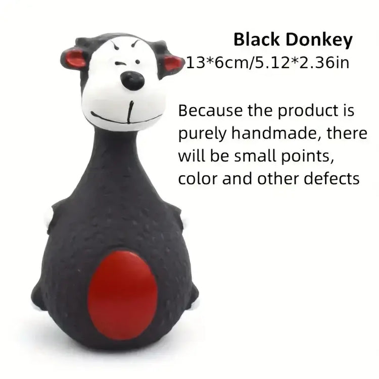 Jouet pour chien en caoutchouc qui couine - black donkey