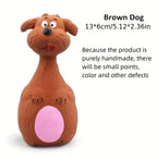 Jouet pour chien en caoutchouc qui couine - brown puppy