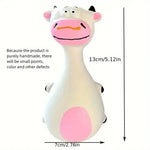 Jouet pour chien en caoutchouc qui couine - white cow