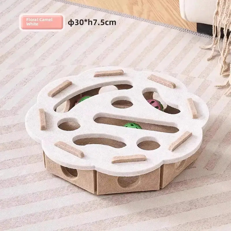 Jouet puzzle pour chat - Camel white-round