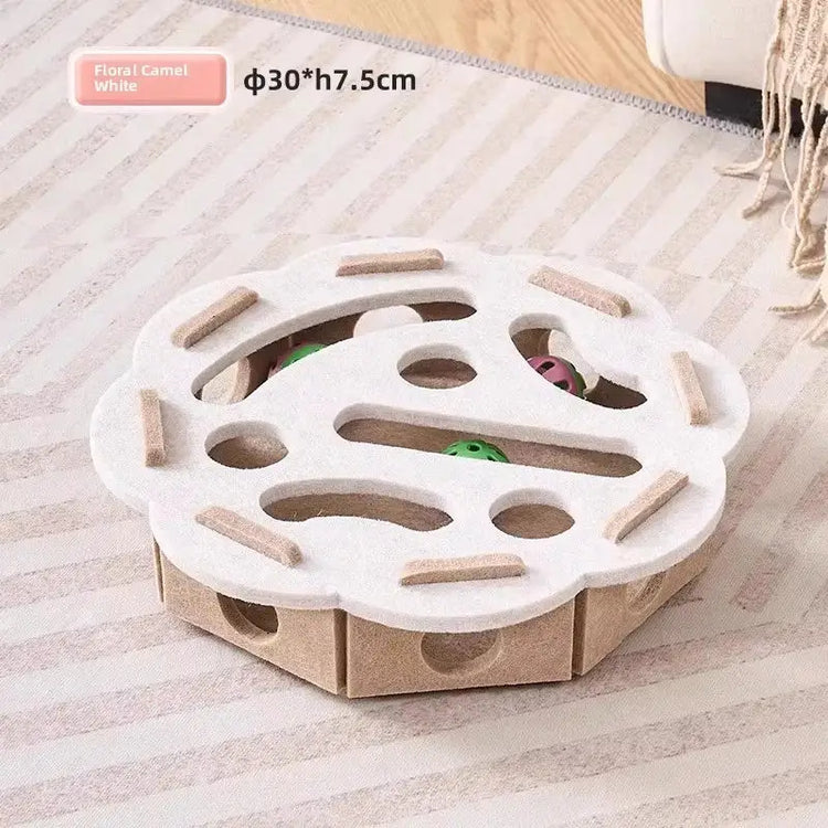 Jouet puzzle pour chat - Camel white-round