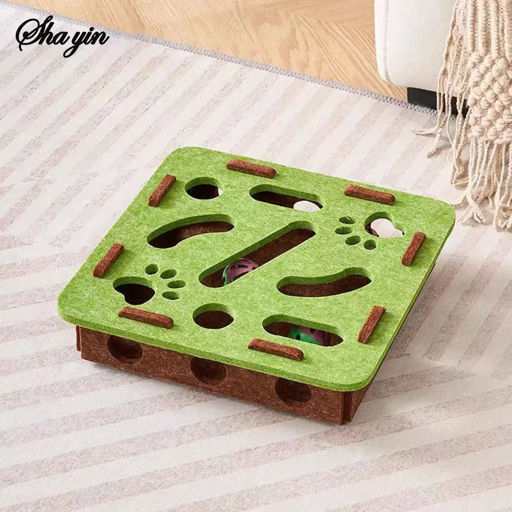 Jouet puzzle pour chat en matériau durable - 30x30x7.5cm / Green Style-A / China Mainland