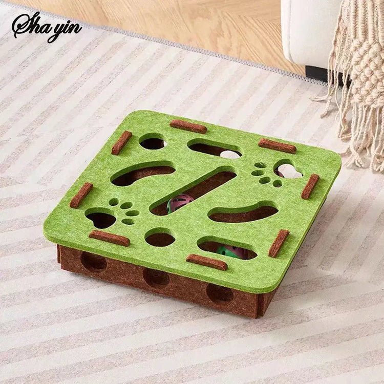 Jouet puzzle pour chat en matériau durable - 30x30x7.5cm / Green Style-A / China Mainland