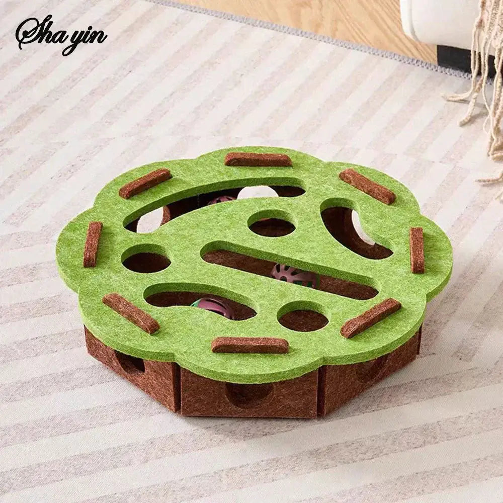 Jouet puzzle pour chat en matériau durable - 30x30x7.5cm / Green Style-B / China Mainland