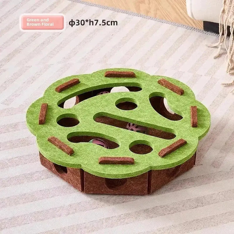 Jouet puzzle pour chat - Green-round