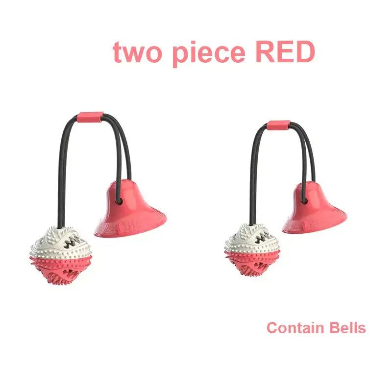 Jouets à balles pour gros chiens - Two piece RED