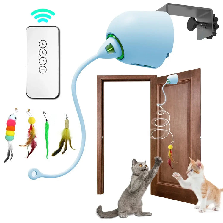 Jouets interactifs pour chats - Rope-blue