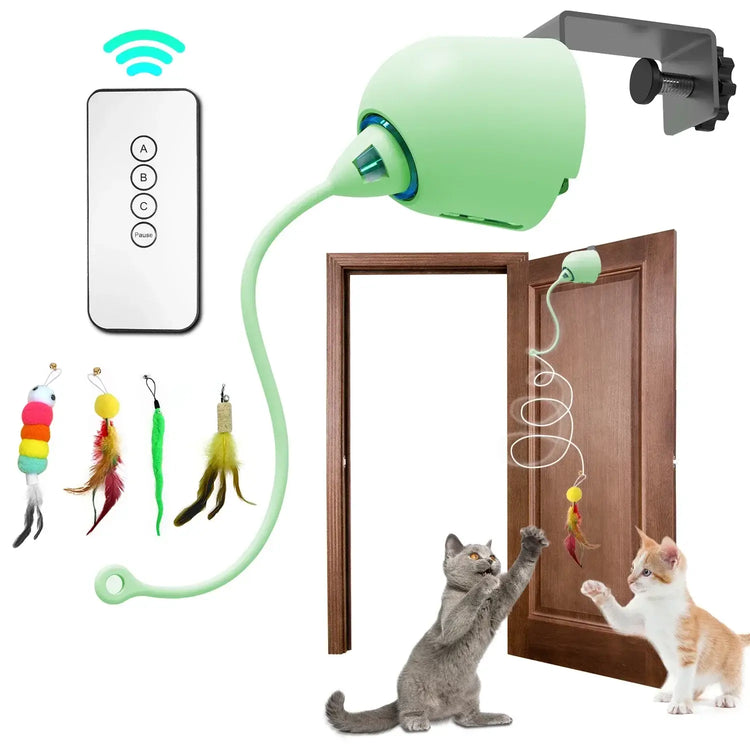 Jouets interactifs pour chats - Rope-green