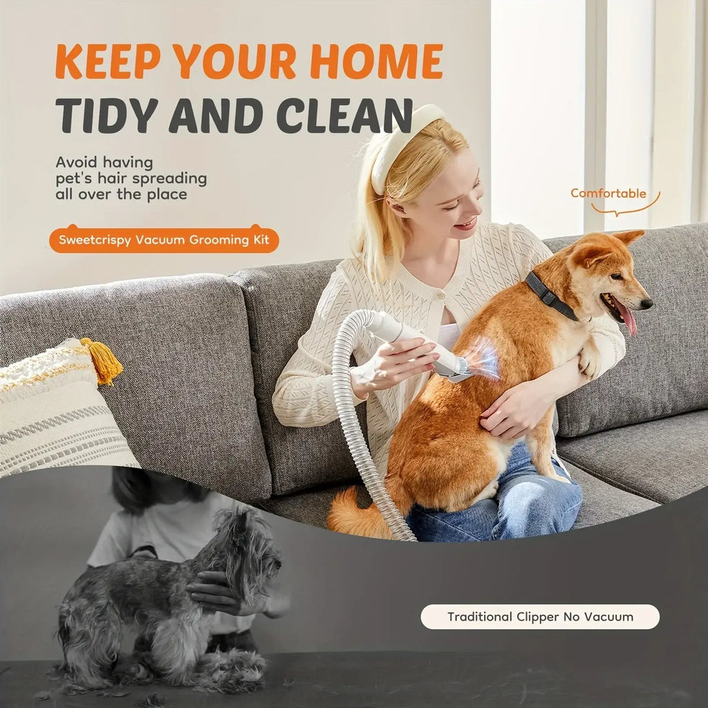 Kit d’aspirateur de toilettage pour chiens 5 en 1
