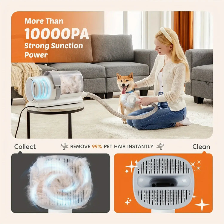 Kit d’aspirateur de toilettage pour chiens 5 en 1