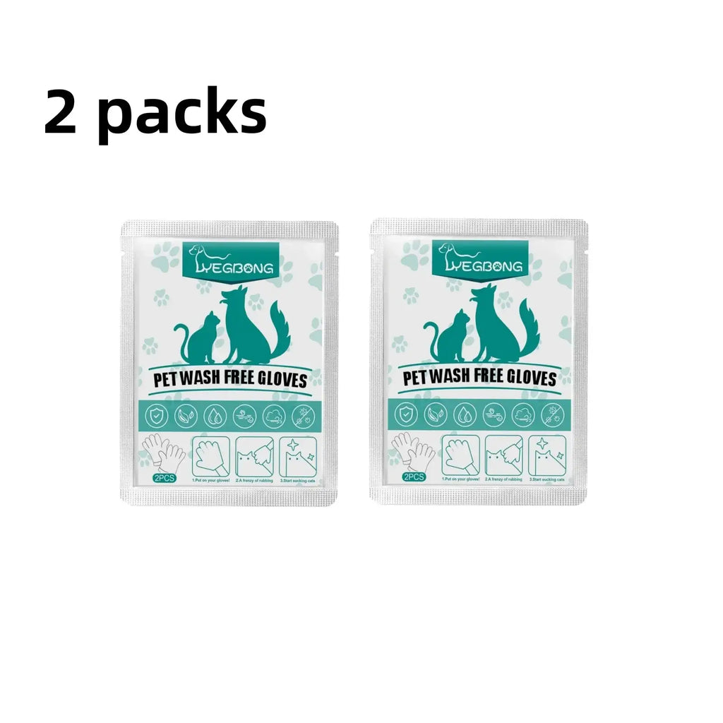 Kit de shampoing sans eau pour animaux de compagnie - 2 packs