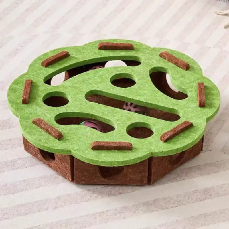 Labyrinthe à trous pour chats - Green Round / China Mainland
