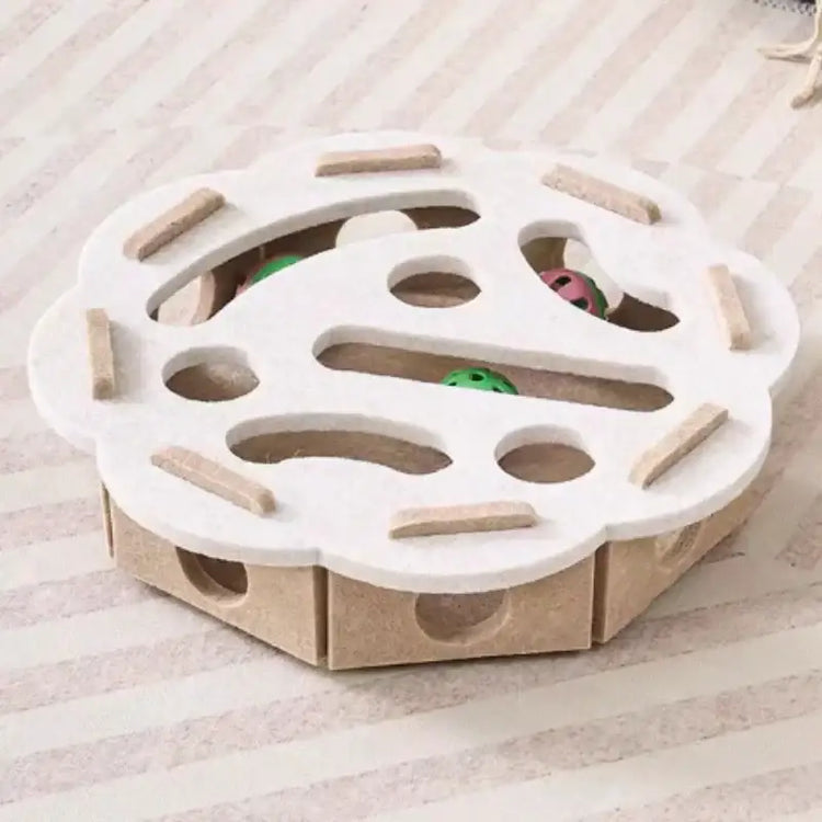 Labyrinthe à trous pour chats - White Round / China Mainland