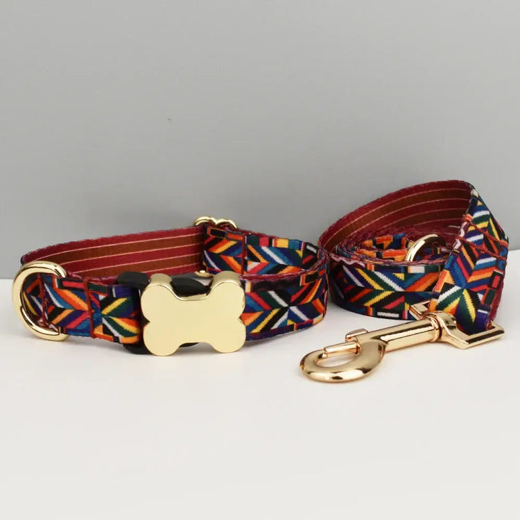 Laisse gravée personnalisée - Collar Leash Set 01 / S