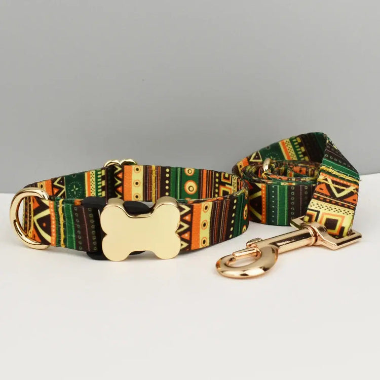 Laisse gravée personnalisée - Collar Leash Set 02 / S