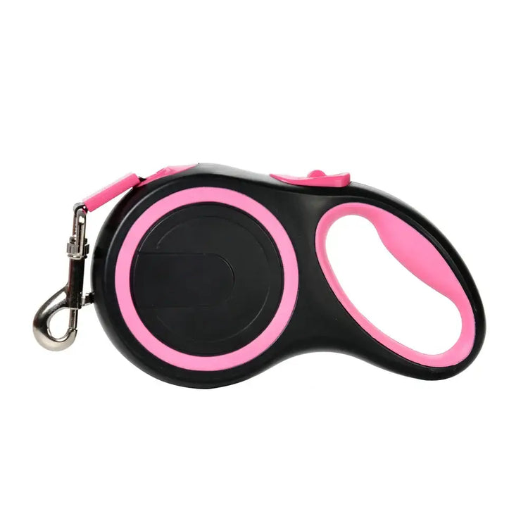 Laisse rétractable pour chien de 50 kg - Rose / 5m Plus - 50 kg