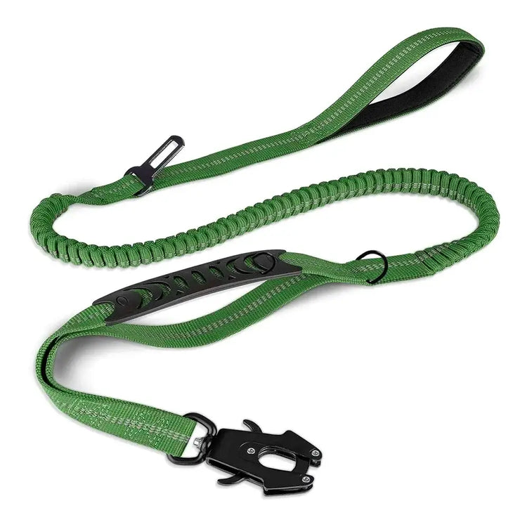 Laisses pour animaux de compagnie avec amortisseurs - Green