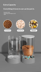 Large Capacity Automatic Pet Feeder and Water Dispenser All in One Dog Cat Bowl Smart Gravity Food Water Bowl for Pets