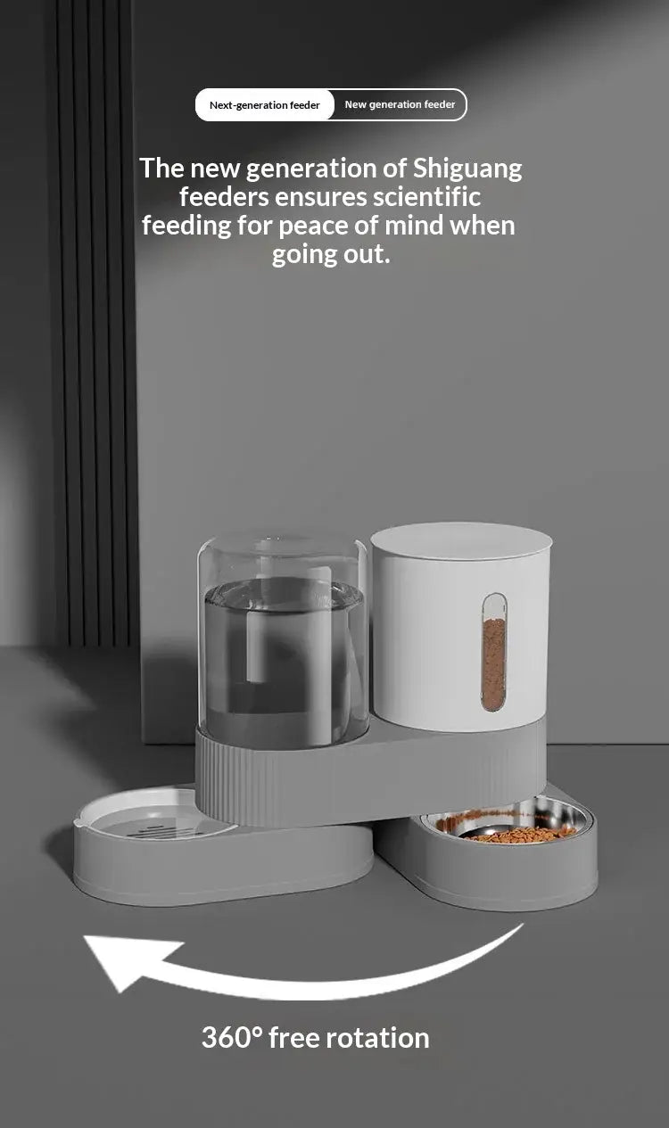 Large Capacity Automatic Pet Feeder and Water Dispenser All in One Dog Cat Bowl Smart Gravity Food Water Bowl for Pets