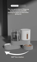 Large Capacity Automatic Pet Feeder and Water Dispenser All in One Dog Cat Bowl Smart Gravity Food Water Bowl for Pets