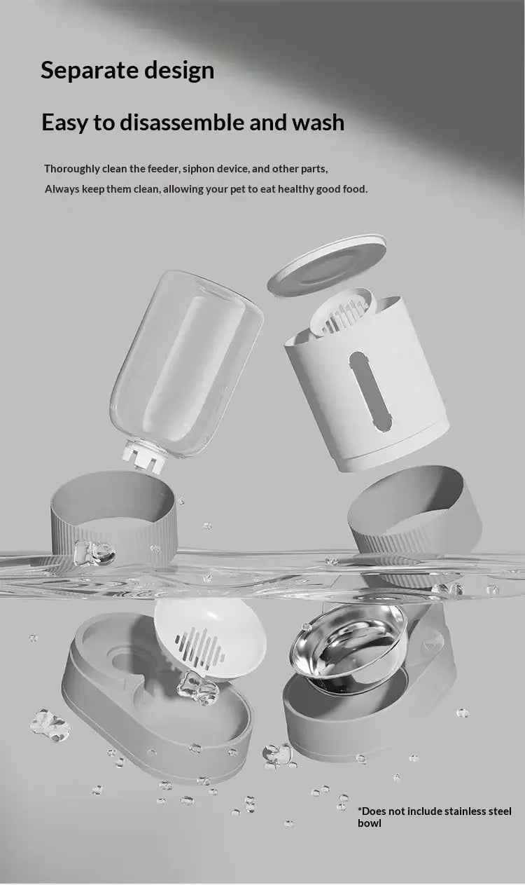 Large Capacity Automatic Pet Feeder and Water Dispenser All in One Dog Cat Bowl Smart Gravity Food Water Bowl for Pets
