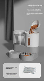 Large Capacity Automatic Pet Feeder and Water Dispenser All in One Dog Cat Bowl Smart Gravity Food Water Bowl for Pets