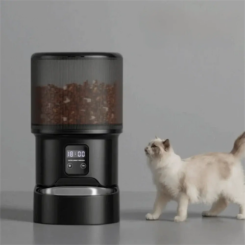 Large Capacity Automatic Pet Feeder Timed Feeding Voice Control Smart Pet Feeder Rechargeable with Camera Pet