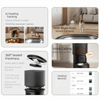 Large Capacity Automatic Pet Feeder Timed Feeding Voice Control Smart Pet Feeder Rechargeable with Camera Pet