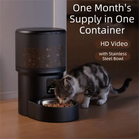 Large Capacity Automatic Pet Feeder Timed Feeding Voice Control Smart Pet Feeder Rechargeable with Camera Pet