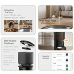 Large Capacity Automatic Pet Feeder Timed Feeding Voice Control Smart Pet Feeder Rechargeable with Camera Pet