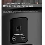 Large Capacity Automatic Pet Feeder Timed Feeding Voice Control Smart Pet Feeder Rechargeable with Camera Pet