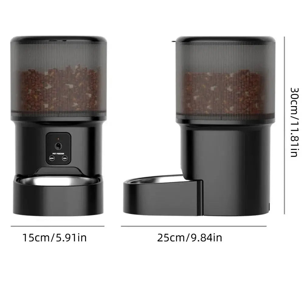 Large Capacity Automatic Pet Feeder Timed Feeding Voice Control Smart Pet Feeder Rechargeable with Camera Pet