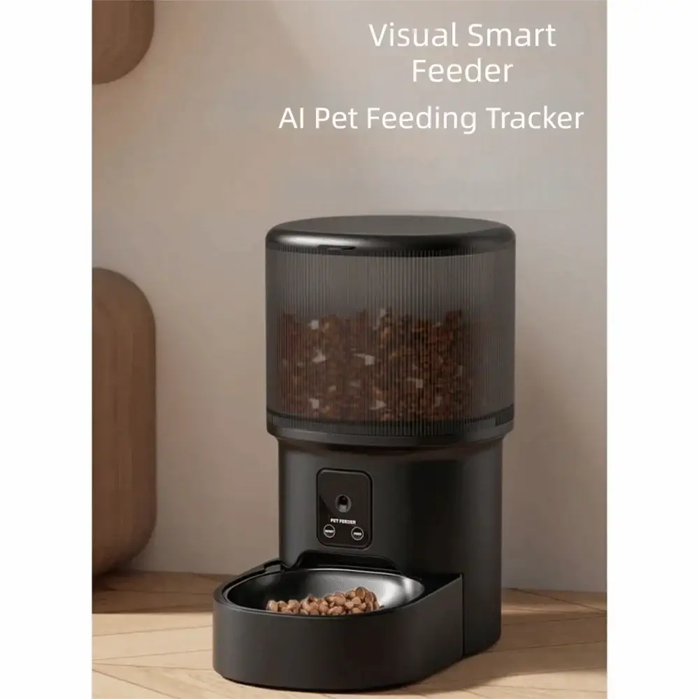 Large Capacity Automatic Pet Feeder Timed Feeding Voice Control Smart Pet Feeder Rechargeable with Camera Pet