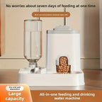 Large Capacity Pet Automatic Feeders and Water Dispensers Suitable for Cats and Dogs
