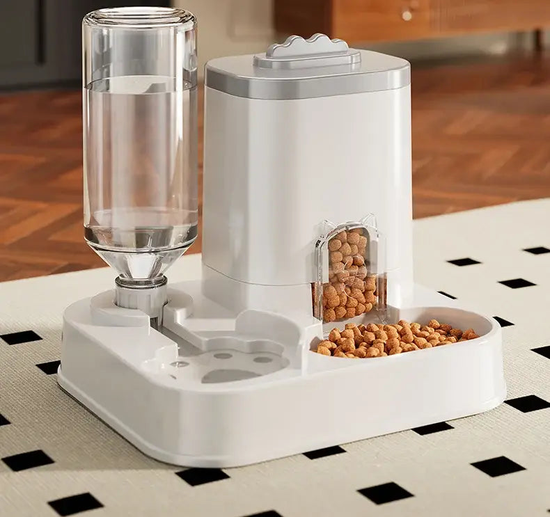 Large Capacity Pet Automatic Feeders and Water Dispensers Suitable for Cats and Dogs.