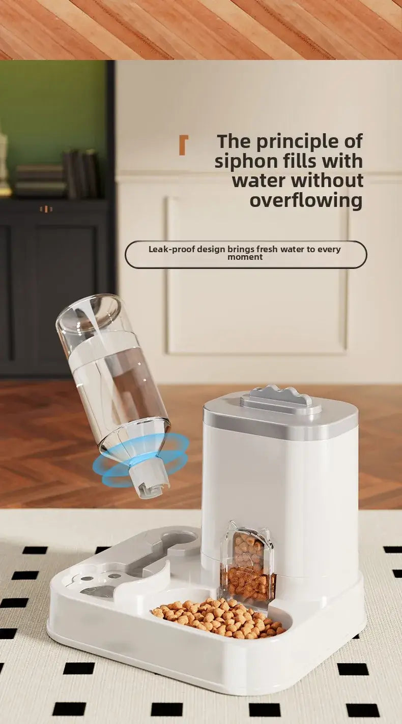Large Capacity Pet Automatic Feeders and Water Dispensers Suitable for Cats and Dogs.
