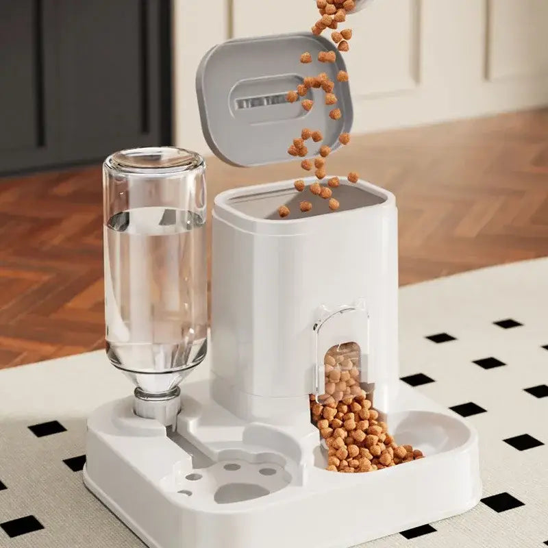 Large Capacity Pet Automatic Feeders and Water Dispensers Suitable for Cats and Dogs.